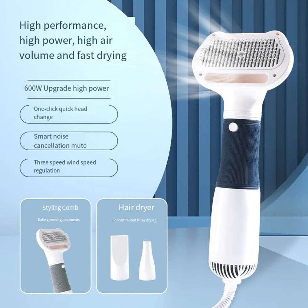 3In1 Pet Dog Dryer Quiet Dog Hair Dryers and Comb Brush Grooming