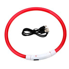 USB Rechargeable Fiber Optic Collar Pet Dog LED Light Collar