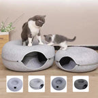B-Tunnel Donut Cat Bed Interactive Tunnel Pet Felt Indoor Toys