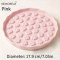 Kemorela Ceramic Slow Feed Cat Bowl - Paw Design Pet Food Dish