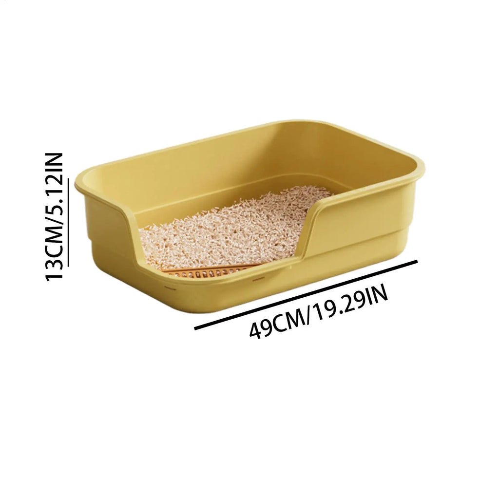 Semi Enclosed Cat Litter Box Anti Splashing Cat Toilet Sand Box
