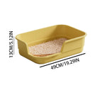 Semi Enclosed Cat Litter Box Anti Splashing Cat Toilet Sand Box