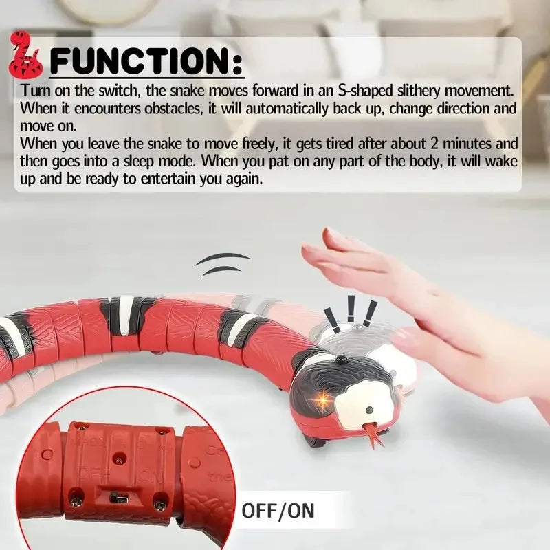 Smart Sensing Interactive Cat Toys Automatic Eletronic Snake Cat