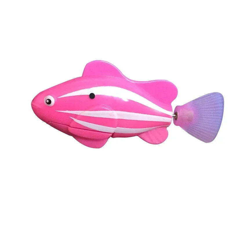 Cat Toy LED Inductive Interactive Swimming Robot Fish Toys Glowing