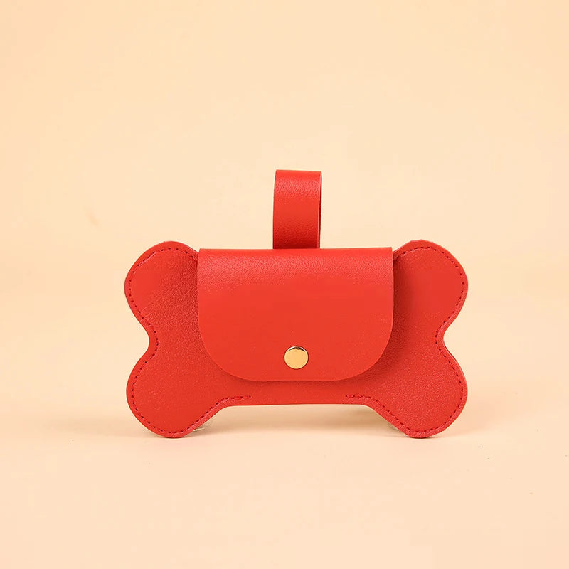 Faux Leather Portable Waste Bag Dispenser