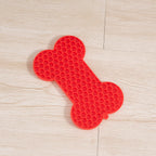 Dog Slow Food Pad Bone Silicone Pet Licking Pad Mat Placemats