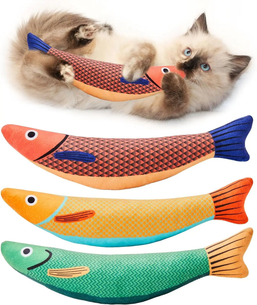 Cat Toys Fish,Teeth Grinding Catnip Toys,Soft and Durable,Kitten