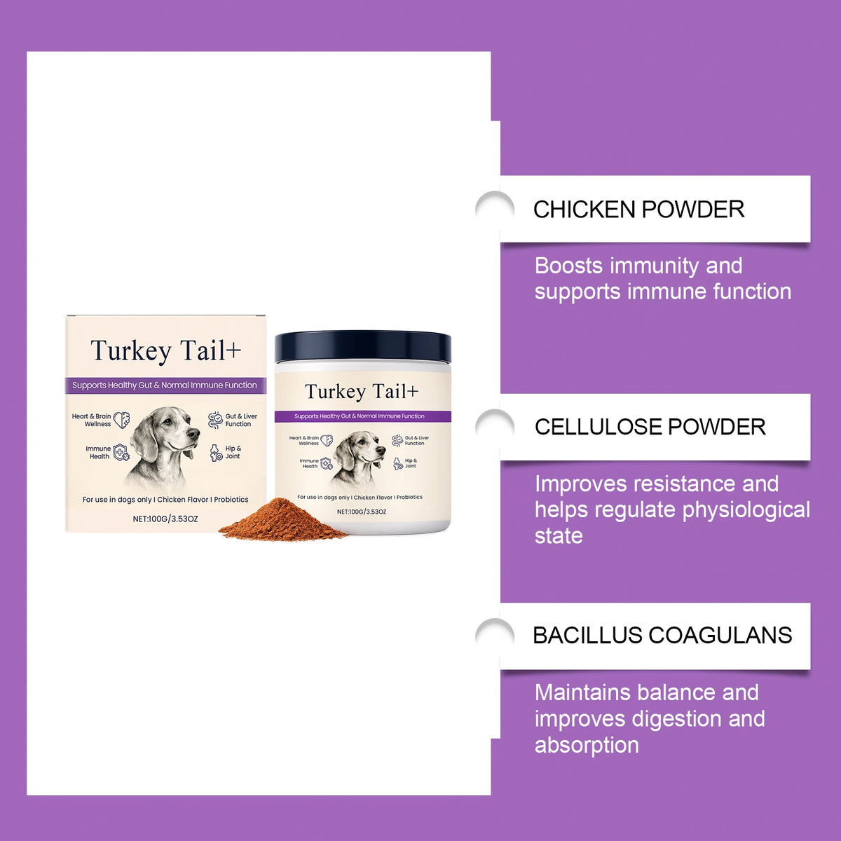 Pet Nutritional Powder - Gentle, Nourishing, Soothing, Hydrating, Revitalizing and Fortifying for Daily Canine Body Care