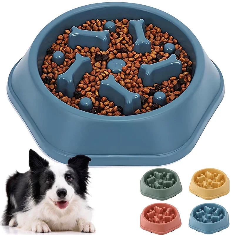 New Slow Feeder Dog Bowl Anti-Choking PUppy Food Bowl Anti-Slip