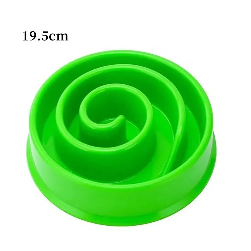 Pet Dog Slow Feeder Bowl Fun Non Slip Anti-Gulping Slower Food