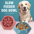 Slow Feeder Dog Bowl Anti-Choking PUppy Food Bowl Anti-Slip Pet