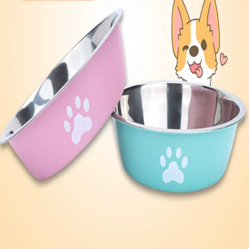 Large Capacity Stainless Steel Dog Bowl Anti-Slip Anti-Rust Dog
