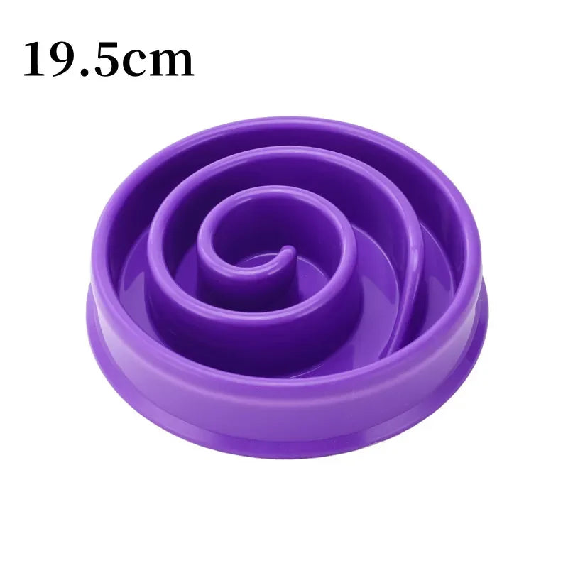 Pet Dog Slow Feeder Bowl Fun Non Slip Anti-Gulping Slower Food