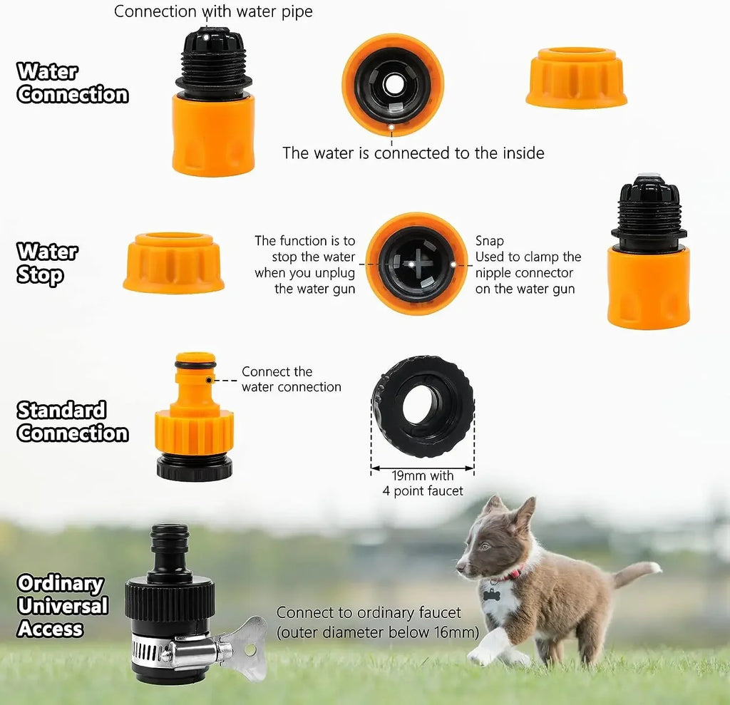 8 in 1 High Pressure Foam Pet Shower Gun Adjustable Hose Nozzle