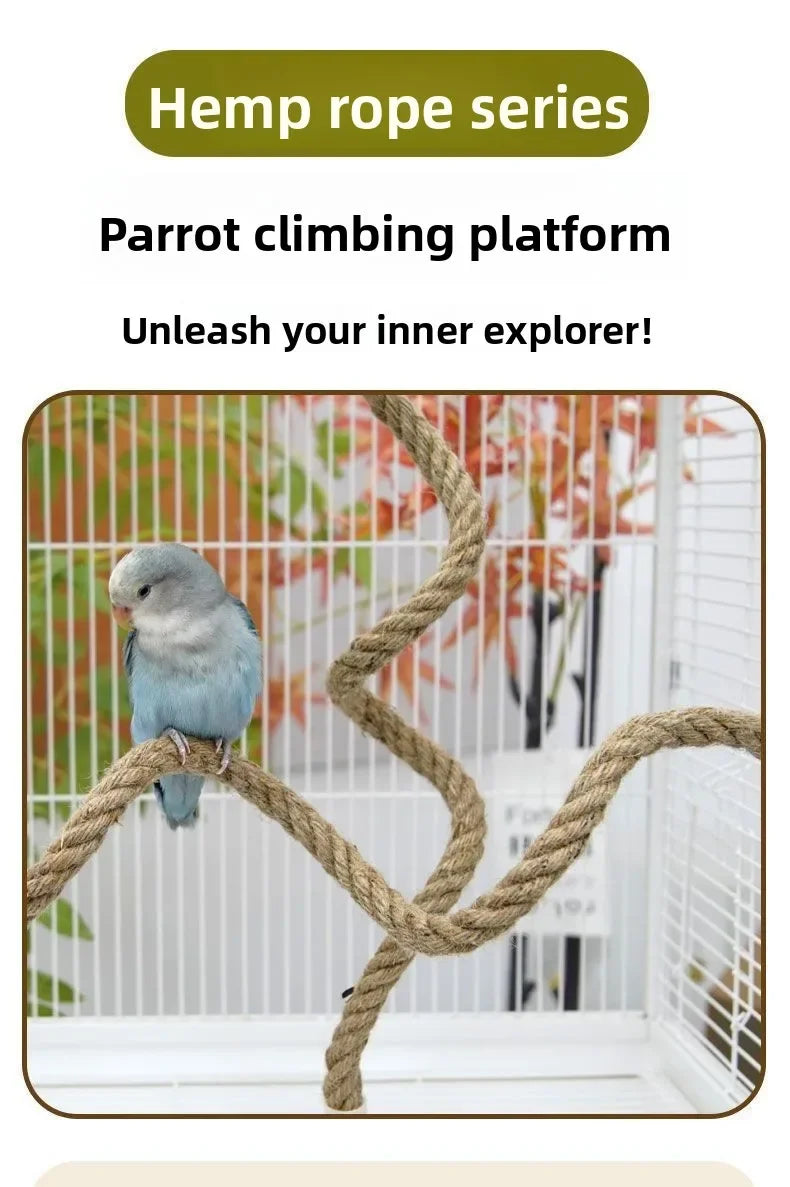 Bendable Bird Rope Perch Linen Climbing Toy Non Slip Grip with