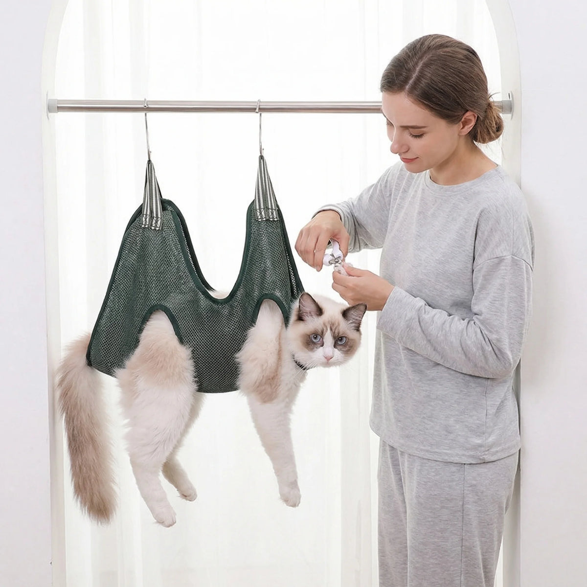 Cats Grooming Hammock Cat Dog Nail Trimming Restraint Bag