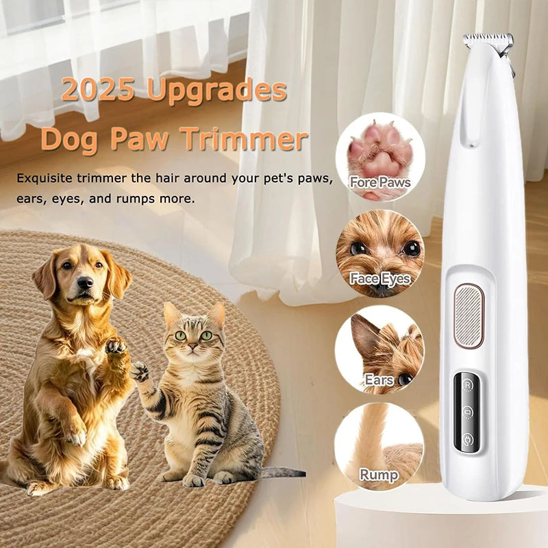 Electric Paw Trimmer for Dogs & Cats Quiet Rechargeable Clipper