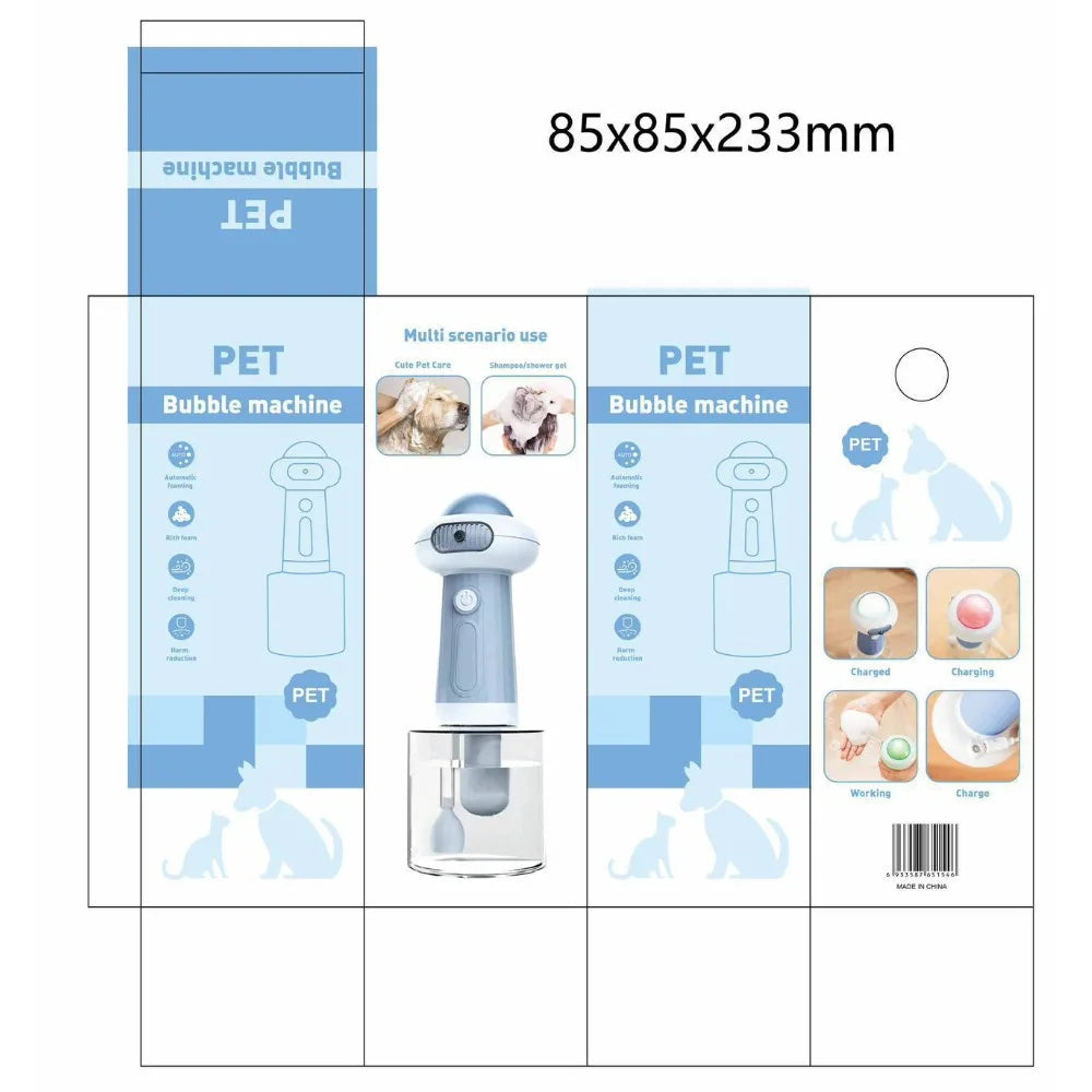 Automatic Foam Soap Dispenser Cordless Pet Bath Cleaning Electric