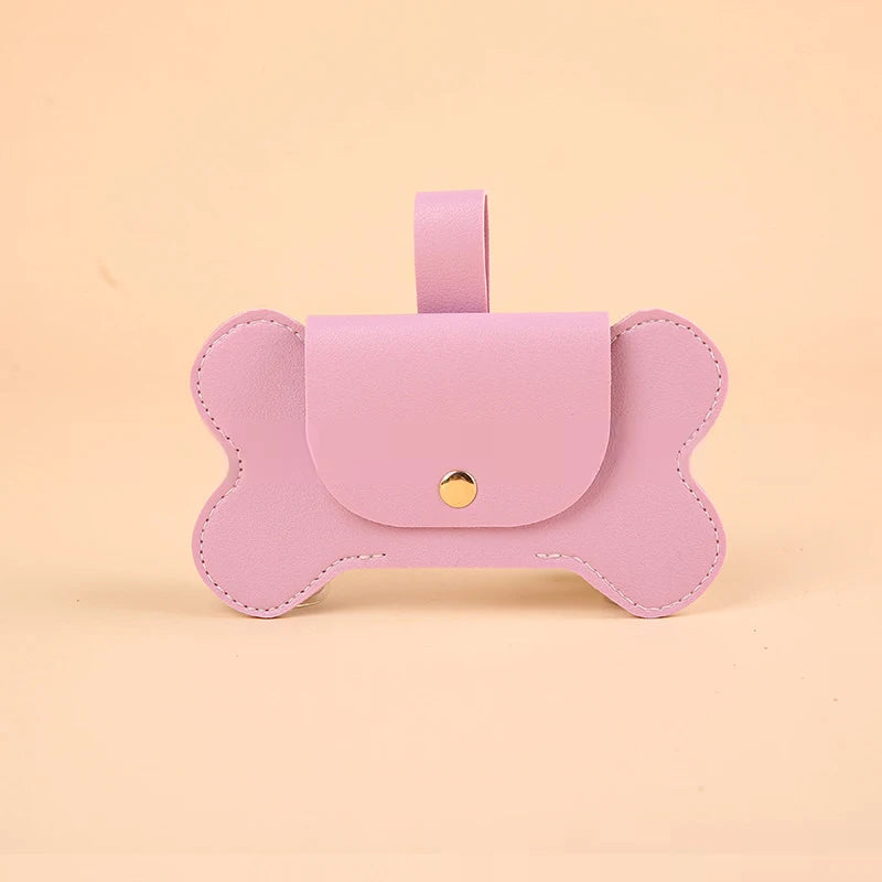 Faux Leather Portable Waste Bag Dispenser