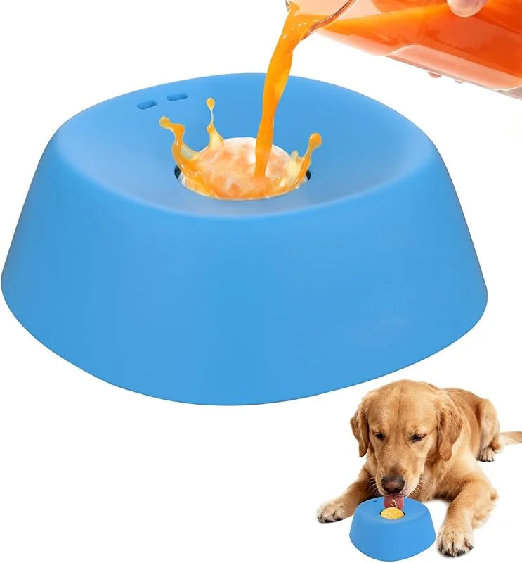 Anti-Choking Slow Feeder Dog Bowl Non-Slip 3/4 Cup - Lick Toy for