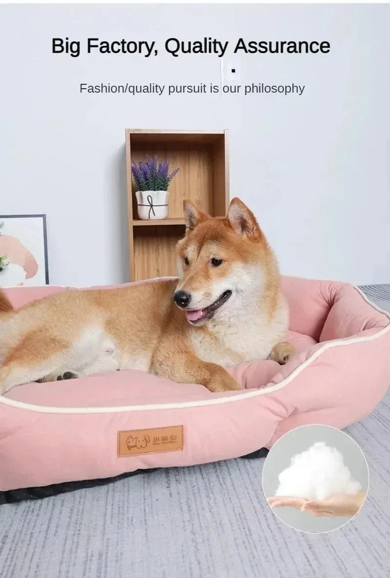 Dog Bed Orthopedic Plush Calming Sofa Pet Bed Donut Nest Soft