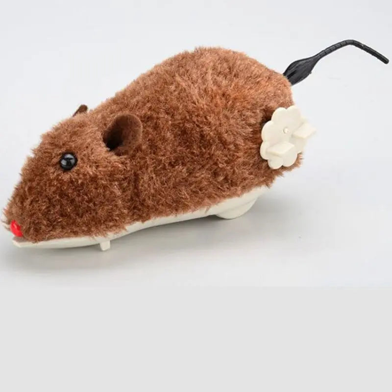 Lifelike Plush Running Mouse Toy for Cats