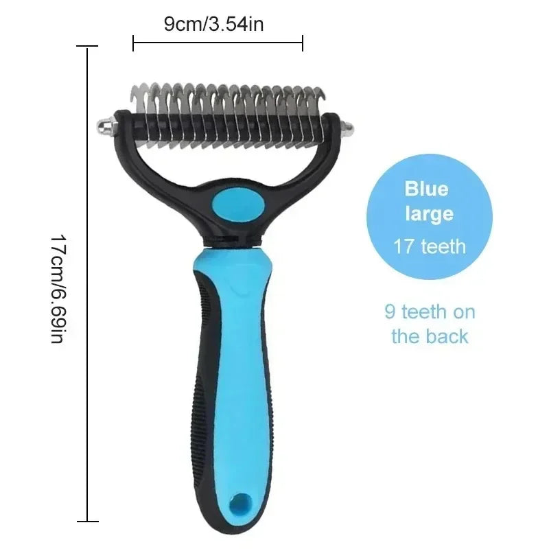 Pet Deshedding Brush Cat Comb Self Cleaning Hair Remover Grooming