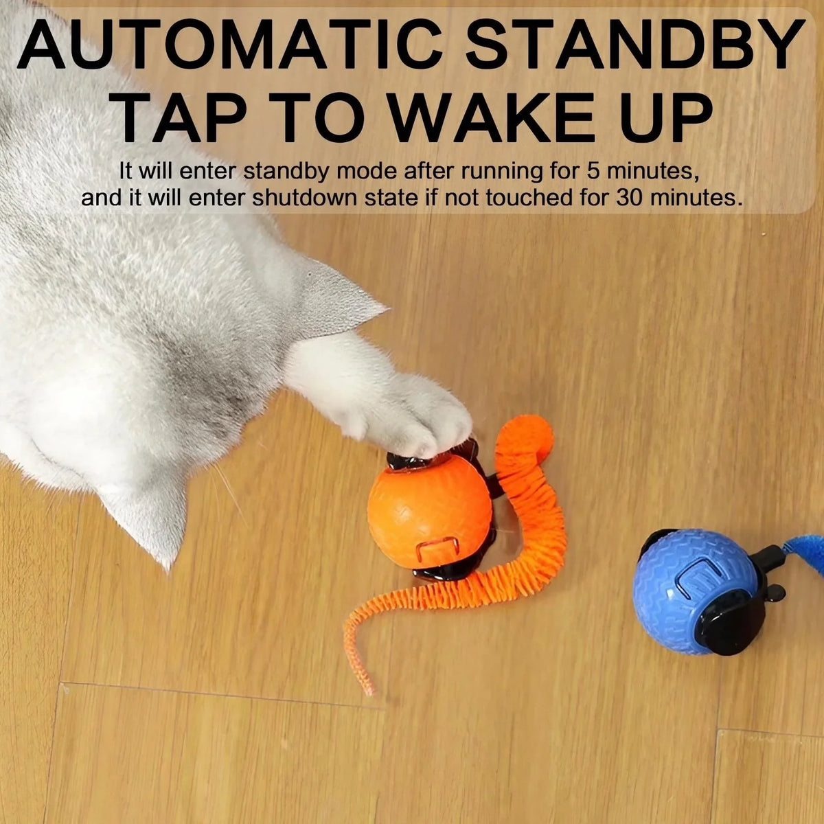 Automatic Rotating Smart Cat Teasing Ball LED Interactive Obstacle