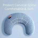 New 2026 Cat Moon Shaped Pillow Super Soft Plush Half Donut Pillow
