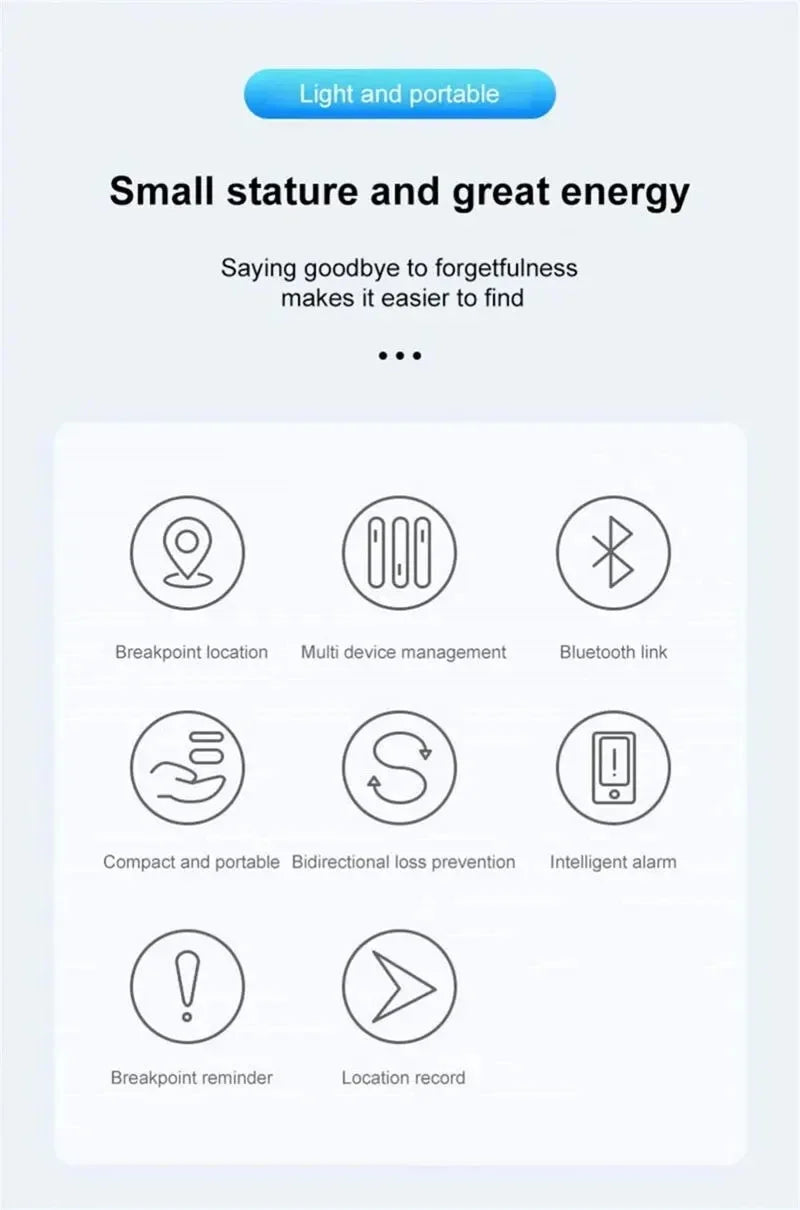 Mini GPS Tracker System Find My App Air Tag Smart Bluetooth