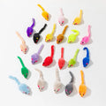 Pet Cat Toys Rabbit Fur False Mouse Feather Rainbow Mouse Toy