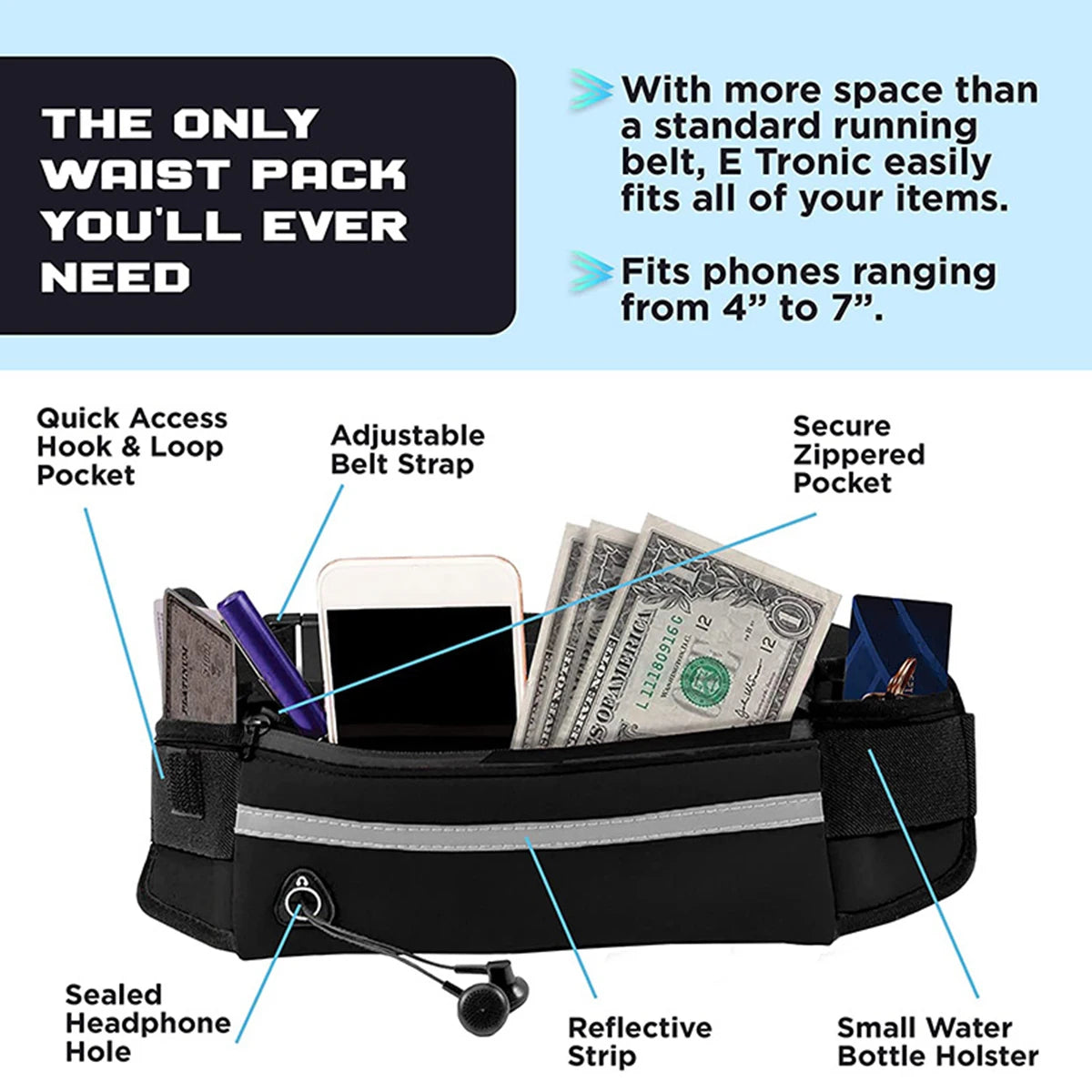 Adjustable Hands-Free Bungee Dog Leash