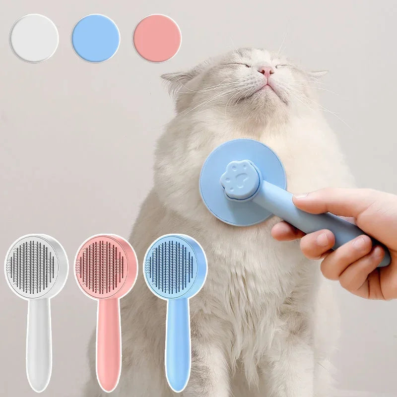 Cats Brush for Shedding Long Short Hair Self Cleaning Pet Slicker