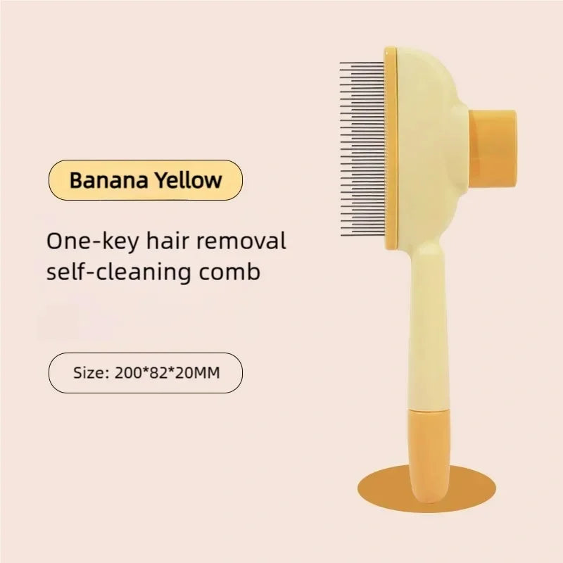 Self Cleaning Dog Brush One Button Release Pet Hair Remover Comb