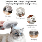 Upgraded Pet Steam Brush Spray Grooming Comb Hair Removal Cleaning
