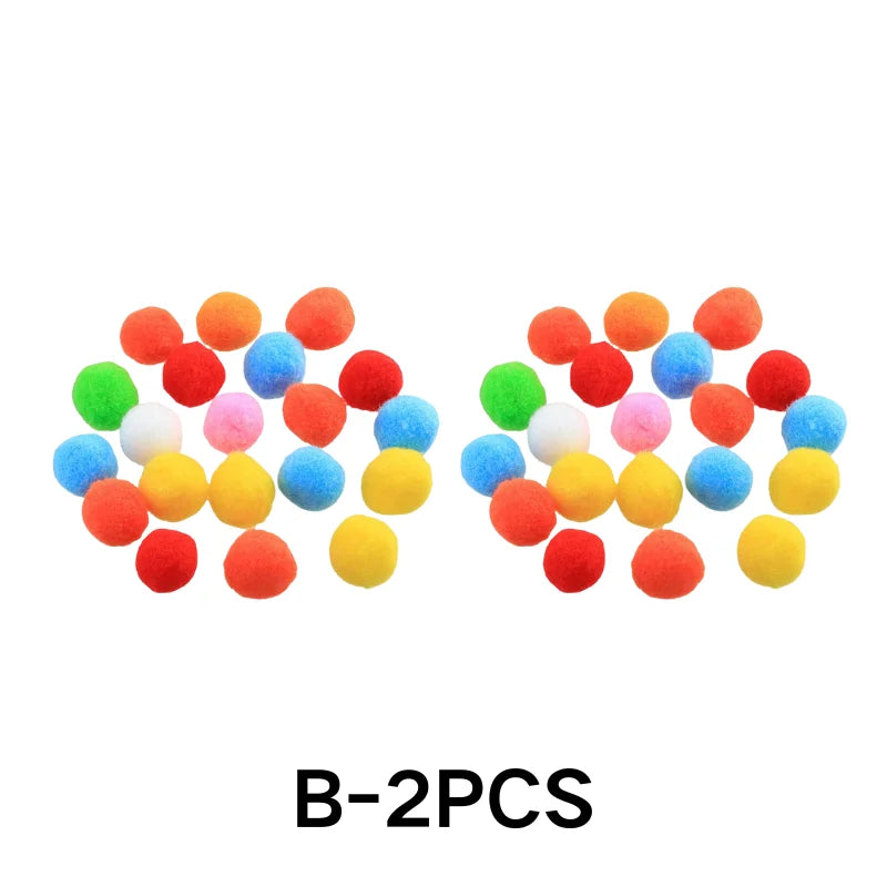 Cat Plush Ball Shooting Mini Pompoms Launcher Games