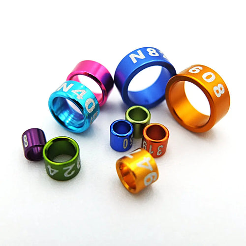 2. ~8. Aluminum Closed Bird Leg Rings for Bird Newborn 10 Days |
