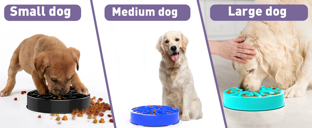 Pet Dog Slow Feeder Bowl Fun Non Slip Anti-Gulping Slower Food