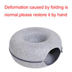 Felt Donut Bed for Cats House with Breather Hole Dog Bed
