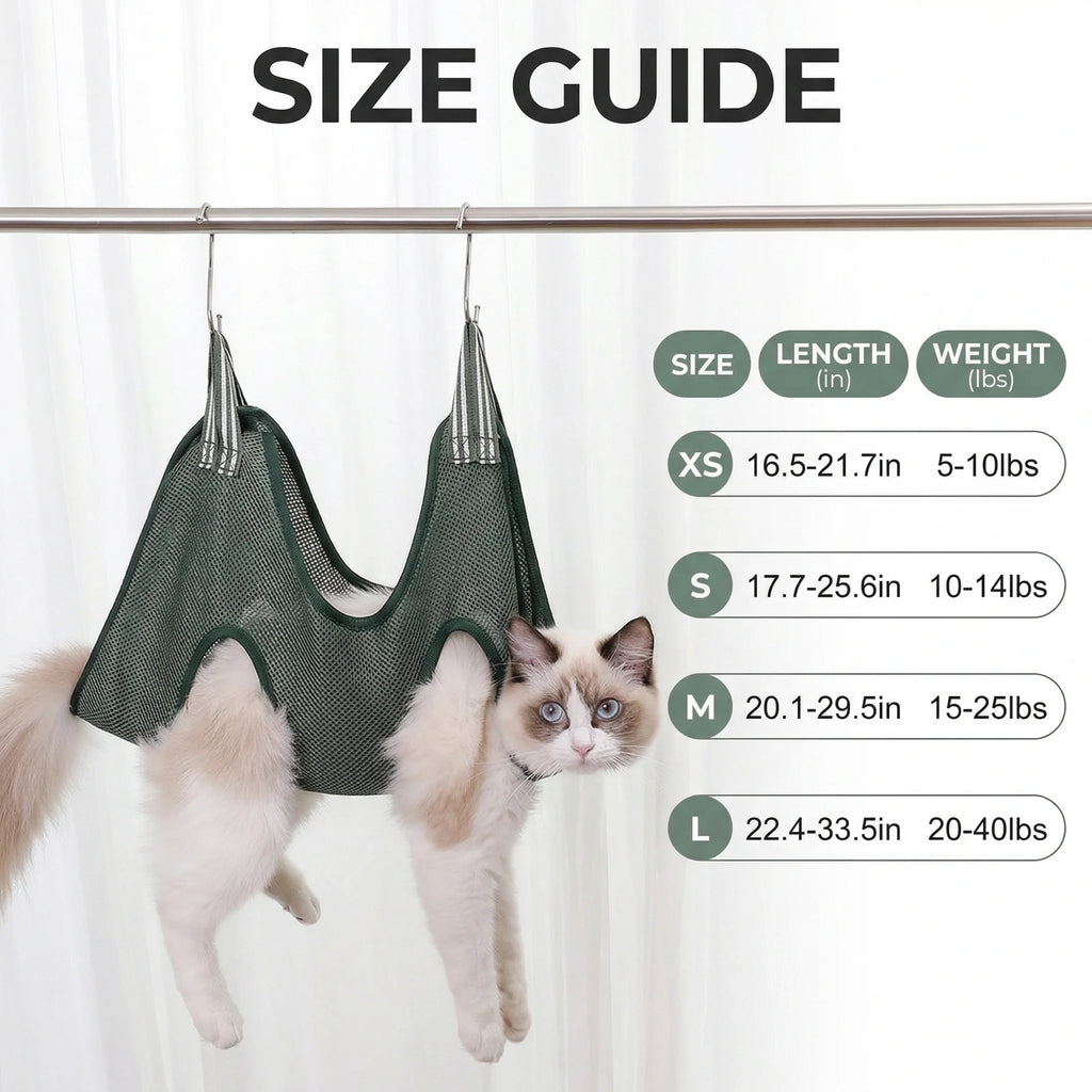 Cats Grooming Hammock Cat Dog Nail Trimming Restraint Bag