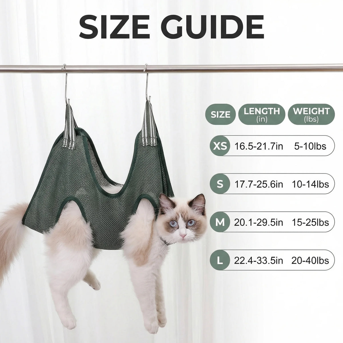 Cats Grooming Hammock Cat Dog Nail Trimming Restraint Bag