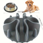 Soft Silicone Slow Feeder PUzzle Dog Bowl Insert-Stimulates Mind &