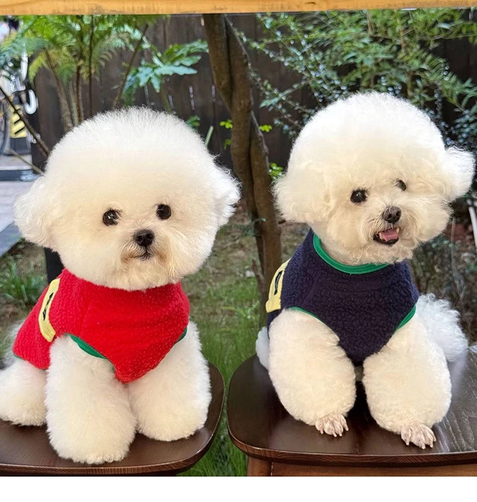Autumn/Winter Pet Clothing Teddy Button-Front Waistcoat Bichon