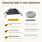 Cooling Elevated Dog Bed with Non-Slip Floor Protectors and