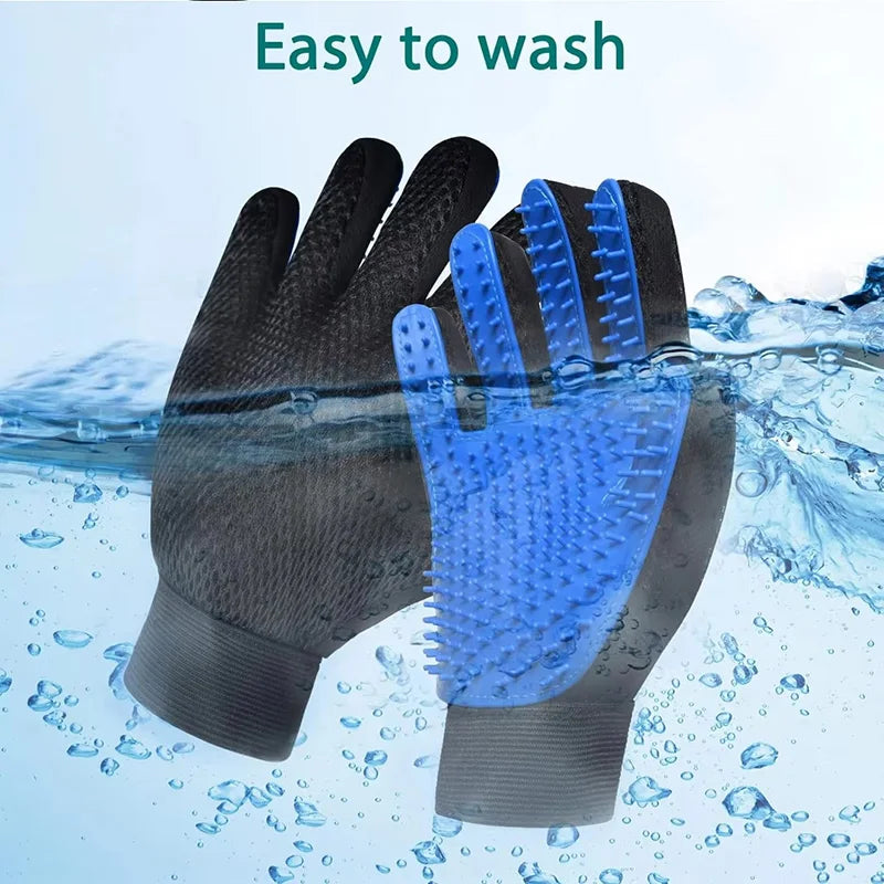 Pet Hair Remover Shower Gloves PUppy Cats Bath Brush Cleaning