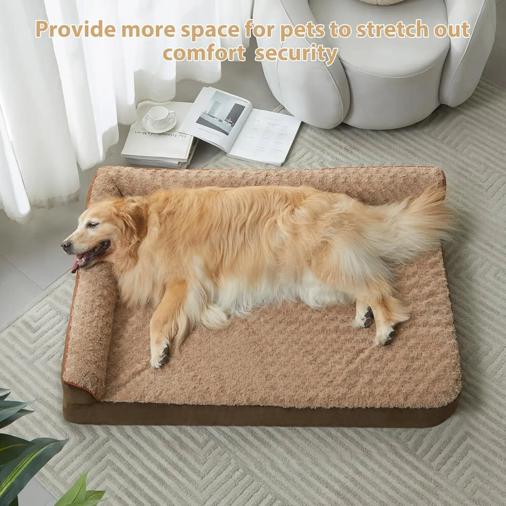 Orthopedic Dog Bed for Large Dogs – Waterproof Sofa-Style Bed with