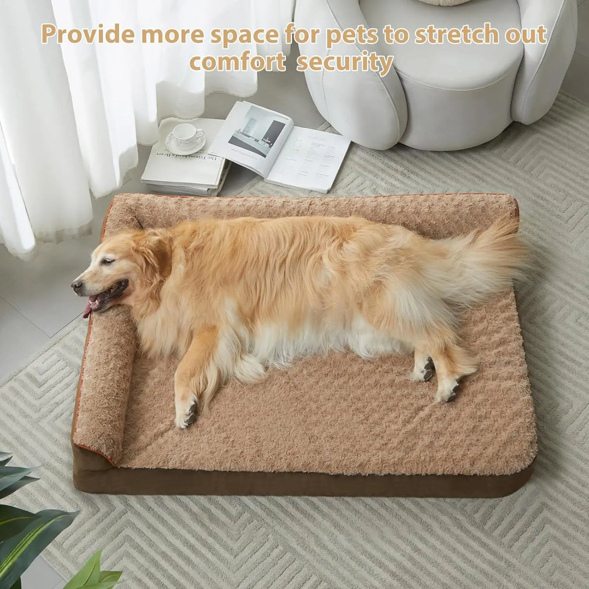 Orthopedic Dog Bed for Large Dogs – Waterproof Sofa-Style Bed with