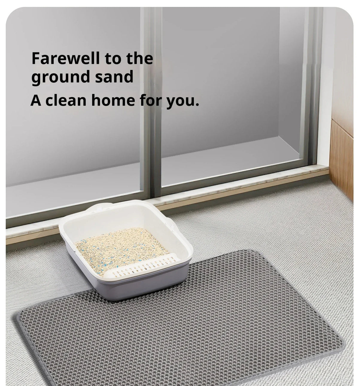 Large Size Cat Litter Mat-Advanced Honeycomb Double Layer