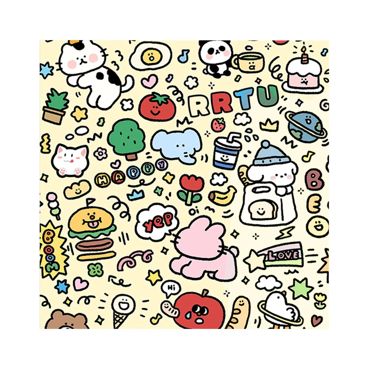 Cat Fixed Fabric Cartoon Printed Self-Adhesive Anti Scratch Anti