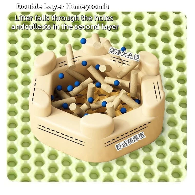 Double Layer Cat Litter Mat Honeycomb Cat Litter Trapping Mat Easy